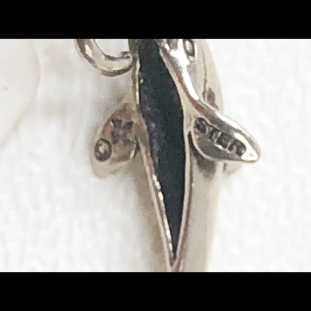 Sterling Silver Dolphin Link Bracelet & Earrings